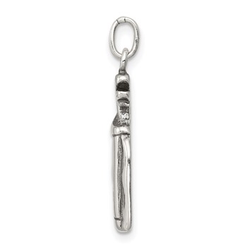 Sterling Silver Antiqued Golf Clubs w/Bag Charm — alternate view