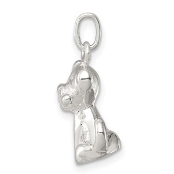 Sterling Silver Doggie with Bone Charm — alternate view