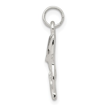 Sterling Silver Enameled Cat Charm — alternate view