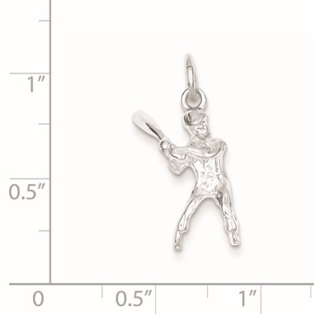 Sterling Silver Baseball Batter Charm — alternate view