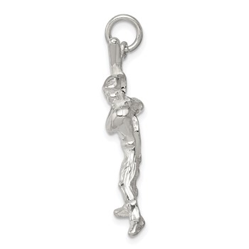 Sterling Silver Baseball Batter Charm — alternate view