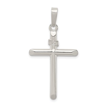 Sterling Silver Polished INRI Cross Pendant