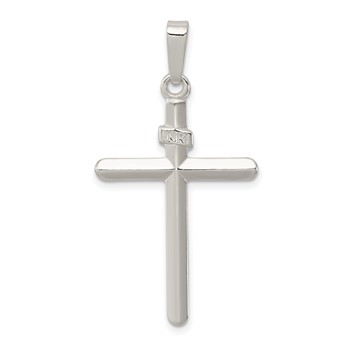 Sterling Silver Polished INRI Cross Pendant