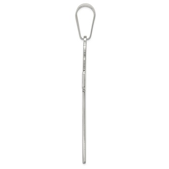 Sterling Silver Polished Cross Pendant — alternate view