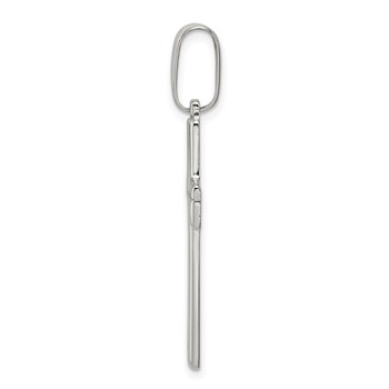 Sterling Silver Polished Cross Pendant — alternate view