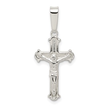 Sterling Silver Polished Crucifix Pendant