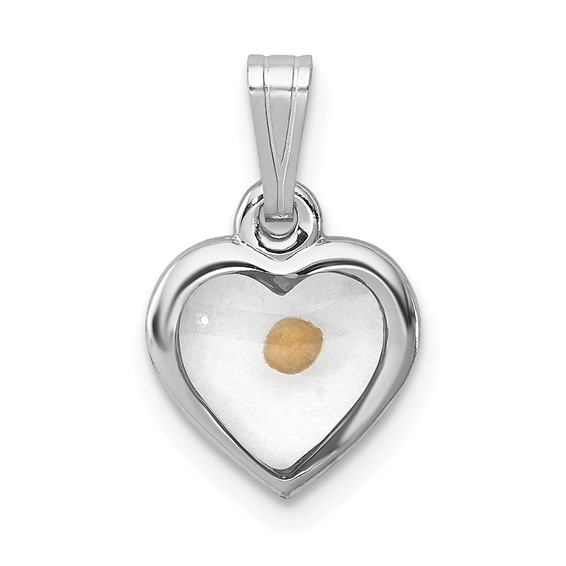 Small Heart Pendant Rhodium on Sterling Silver Small Heart Pendant Rhodium on Sterling Silver