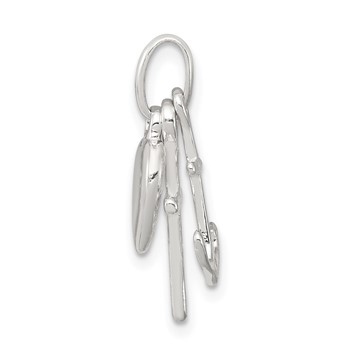 Sterling Silver Anchor and Heart Pendant — alternate view