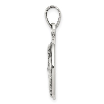 Sterling Silver Polished Antique Finish Sagittarius Horoscope Zodiac Pendan — alternate view