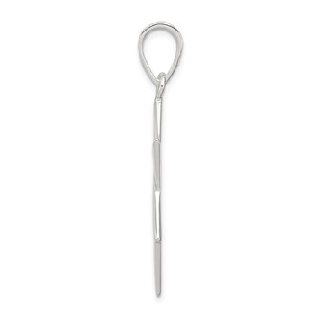 Sterling Silver Polished Star of David Pendant — alternate view