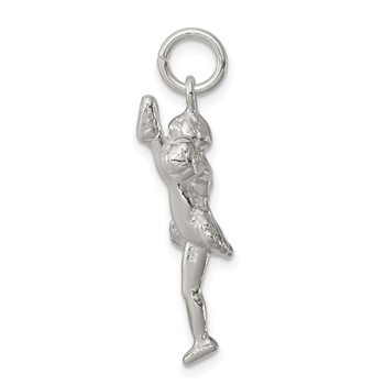 Sterling Silver Cheerleader Charm — alternate view