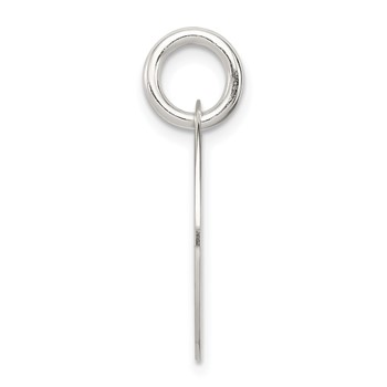 Sterling Silver Polished Enamel Love Pendant — alternate view