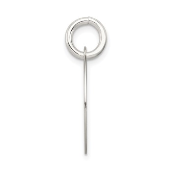 Sterling Silver Polished Enamel Faith Pendant — alternate view