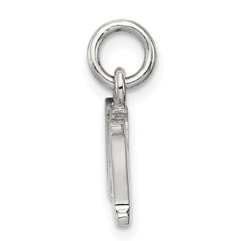 Sterling Silver Rhodium-plated Dad Charm — alternate view