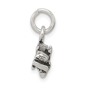 Sterling Silver Antiqued Truck Charm — alternate view