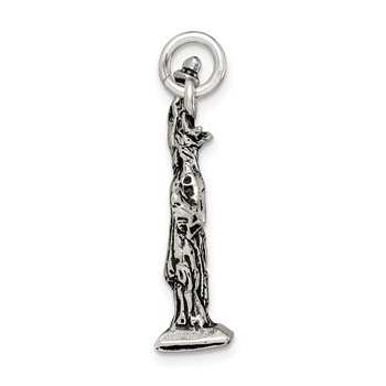 Sterling Silver Antiqued Statue of Liberty Charm — alternate view