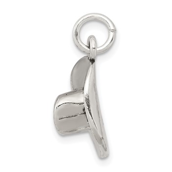 Sterling Silver Antiqued Cowboy Hat Charm — alternate view