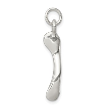 Sterling Silver Antiqued Wish Bone Charm — alternate view