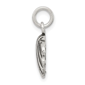 Sterling Silver Antiqued Seashell Charm — alternate view