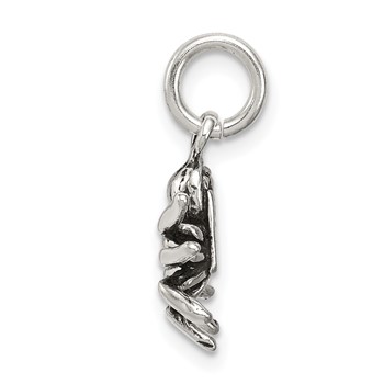 Sterling Silver Antiqued Spider Charm — alternate view