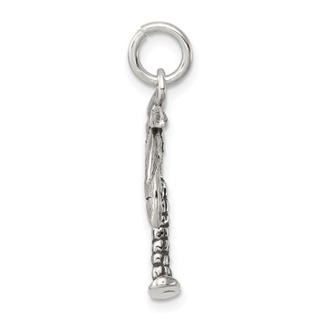 Sterling Silver Antiqued Palm Tree Charm — alternate view