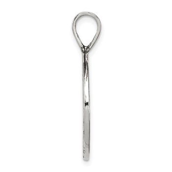 Sterling Silver Antiqued Peace Sign Charm — alternate view