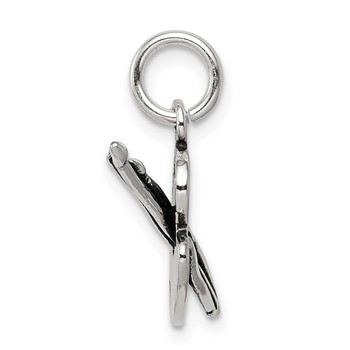 Sterling Silver Antiqued Artist Palette Charm — alternate view