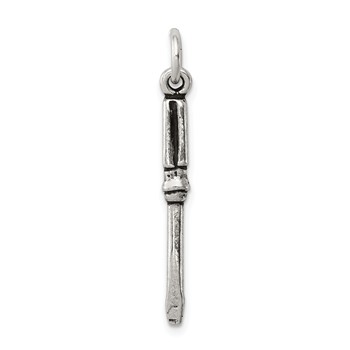Sterling Silver Antiqued Screwdriver Charm