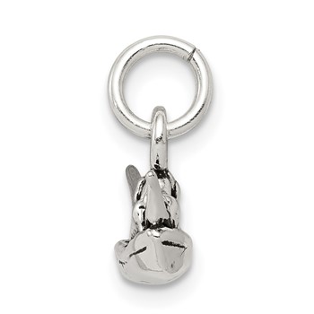 Sterling Silver Antiqued Boat Charm — alternate view