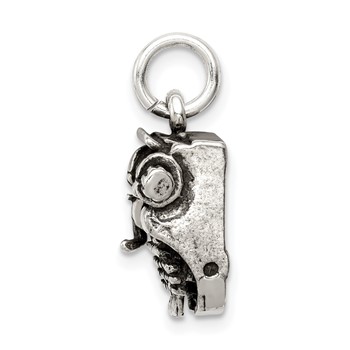 Sterling Silver Antiqued Typewriter Charm — alternate view