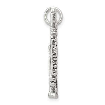 Sterling Silver Antiqued Clarinet Charm — alternate view