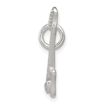 Sterling Silver Rhodium-plated Electric Guitar Charm — alternate view