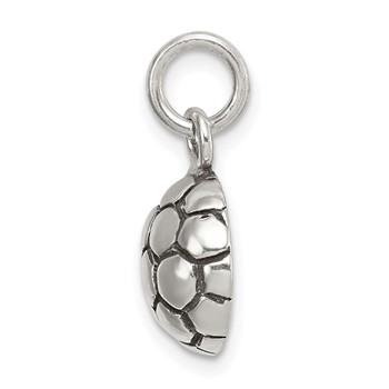 Sterling Silver Antiqued Soccer Ball Charm — alternate view