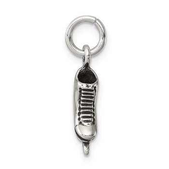 Sterling Silver Antiqued Ice Skate Charm — alternate view