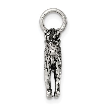 Sterling Silver Antiqued Moose Charm — alternate view
