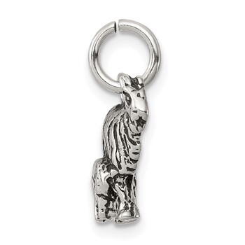 Sterling Silver Antiqued Goat Charm — alternate view