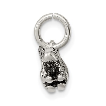 Sterling Silver Antiqued Squirrel Charm — alternate view