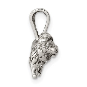 Sterling Silver Antiqued Lion Charm — alternate view