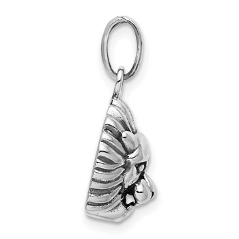 Sterling Silver Antiqued Lion Charm — alternate view