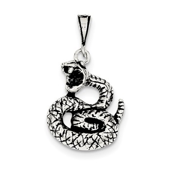Sterling Silver Antiqued Snake Charm