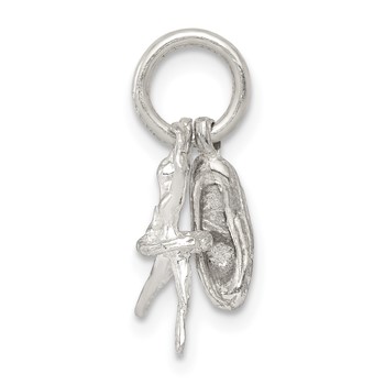 Sterling Silver Ballerina with Shoe Charm — alternate view