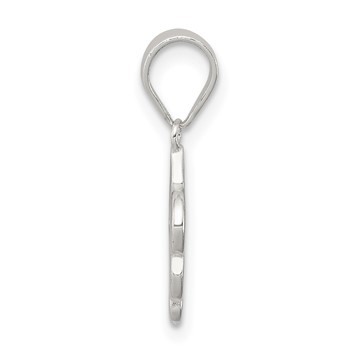 Sterling Silver Polished Fleur De Lis Pendant — alternate view