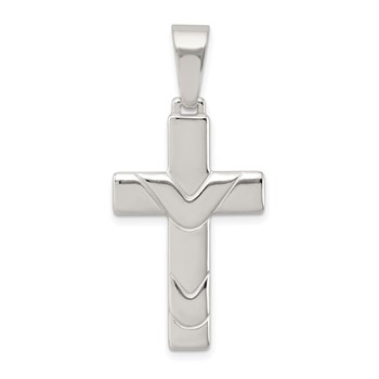 Sterling Silver Polished Cross Pendant