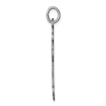 Sterling Silver Antiqued, Textured and Brushed Latin Cross Pendant — alternate view