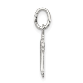 Sterling Silver Polished Cross Charm — alternate view