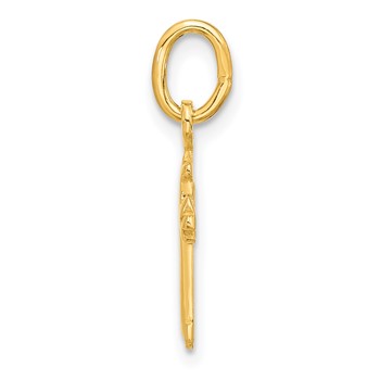 Sterling Silver Gold-tone Polished Small Cross Pendant — alternate view