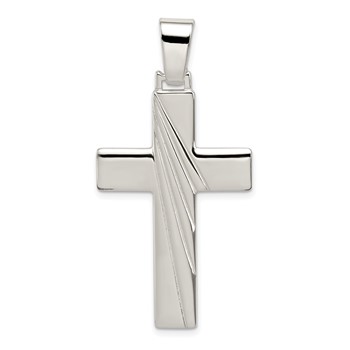 Sterling Silver Polished Cross Pendant