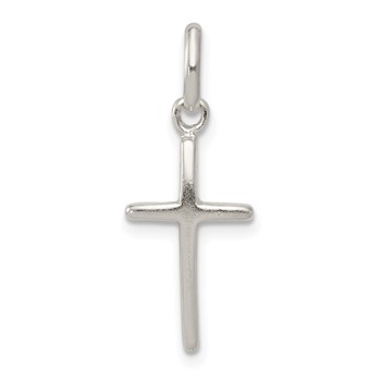 Sterling Silver Polished Cross Charm