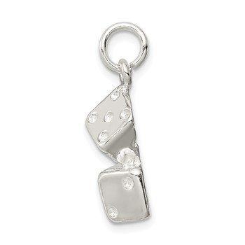 Sterling Silver Large Dice Charm — alternate view
