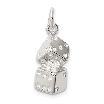 Sterling Silver Large Dice Charm